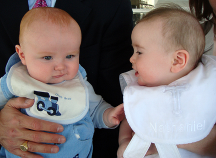 Partners in crime...cousins just 8 days apart