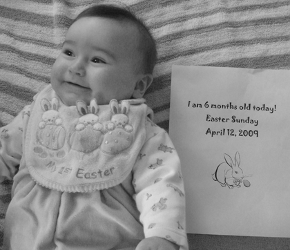 easter2009 Look who's SIX months old!