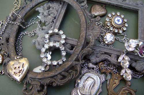 antiquing-in-the-barn I found some beautiful, old pieces...my favorite is the religious religuary.