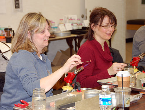 Sue of Sue Beads and Debbie of A.W.E 