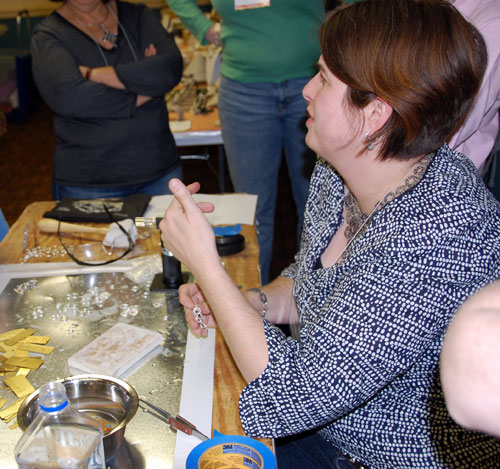 bead-fest-wire-2010-8jpg1 Lisa Claxton - she compared fusing to dating in her demo, now I'll be sure to remember the steps in the process! :-)
