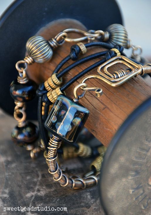 Bangles_Black-Magic set by Cindy Wimmer {sweetbeadstudio}