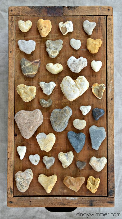 Heart-shaped rocks