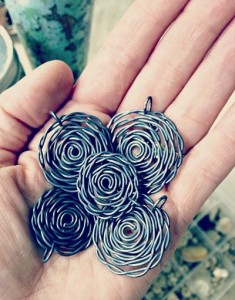 Oxidized Wire Spirals by Cindy Wimmer