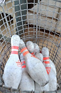 Vintage bowling pins