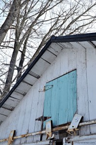 Painted buildings at Lucketts