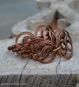 Twin Twirl wire bangles by Cindy Wimmer
