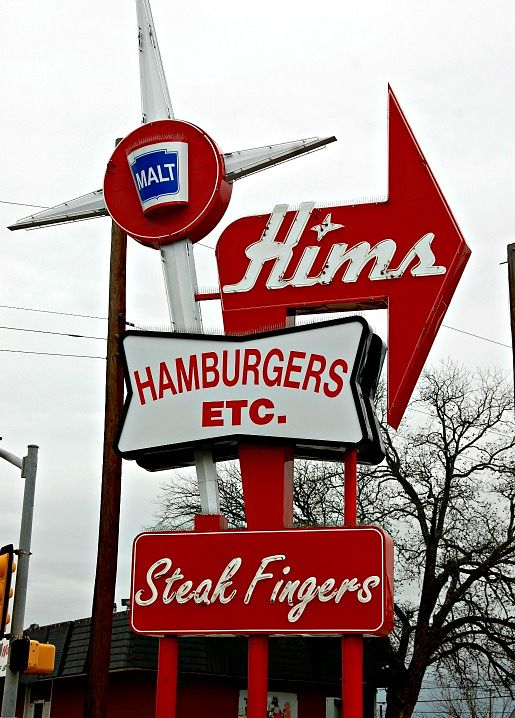 Vintage burger sign in Waco, TX
